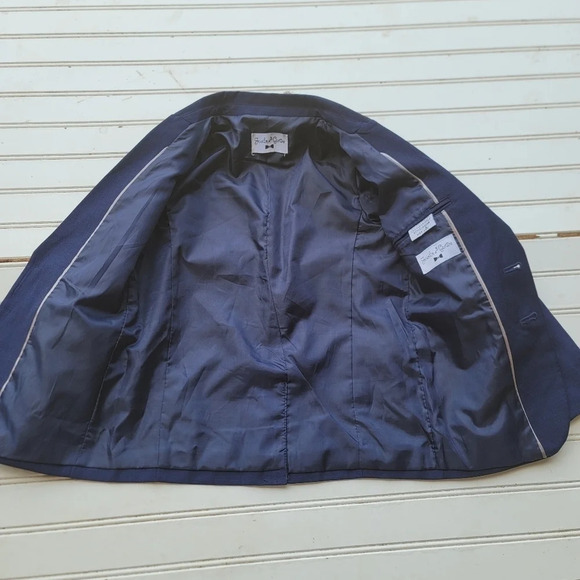 Jewels & Gents 100% Polyester Boys Dress Coat Suit Blazer Blue Formal Sz 6 - Picture 5 of 12